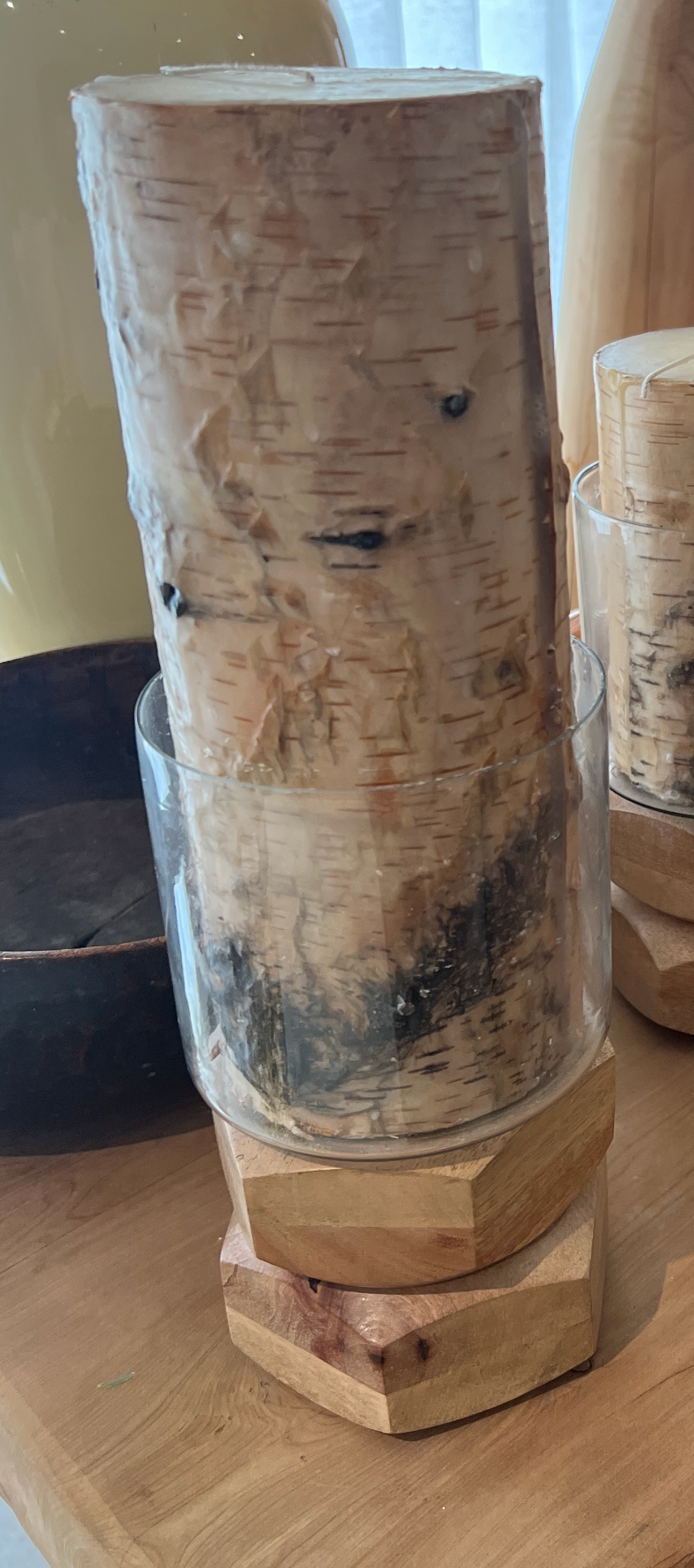 LARGE CYAN DESIGN HEX NUT CANDLE